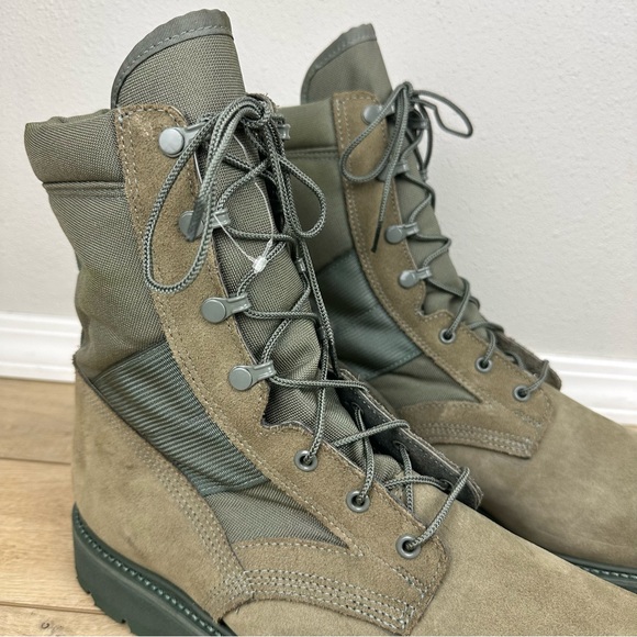 NWOT Mondo PT Sage Green Steel Toe Vibram Combat Boots UFCW 8430 - Size 15.5 - Picture 3 of 14